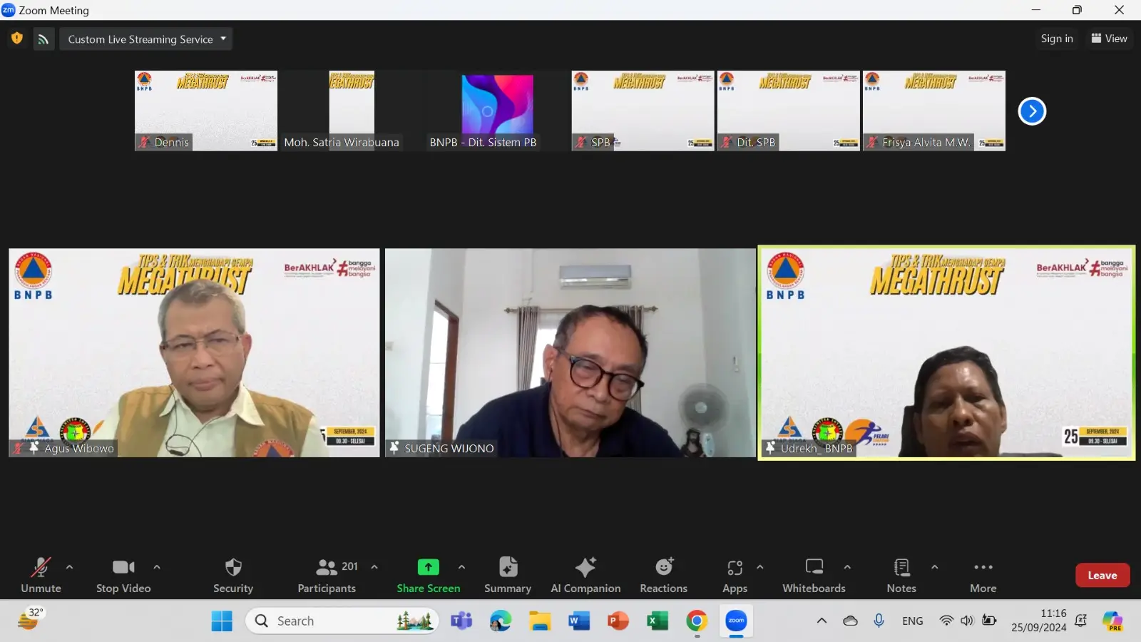 Kesadaran dan Kewaspadaan Pesan Webinar Megathrust